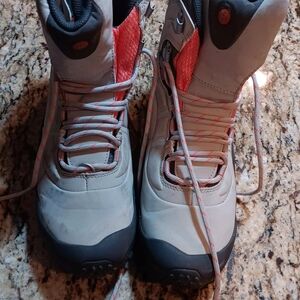 Womens Gray and Orange  Hiking Boots Size 9.5